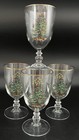 Spode Christmas Tree 7" Glass Goblets Set Of 4