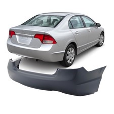Primed Rear Bumper Cover Replacement For 2006-2011 Honda Civic Sedan 4dr