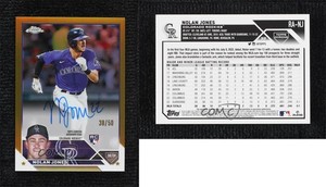 2023 Topps Chrome Rookie Auto Gold Refractor /50 Nolan Jones #RA-NJ Auto RC