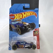 Hot Wheels 1:64 Mod Rod Blue HW Flames 1/5 Coupe Model Toy Car Diecast 189/250