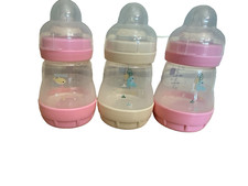 MAM Baby Bottles Easy Start Anti-Colic 5 Oz. Set Of 3 Sz 0 infant Pink Linen