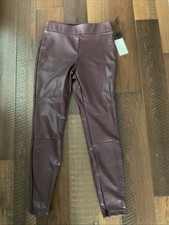 NWT A New Day High Rise Skinny Ankle Side Zip Maroon Pull On Pants New Size M