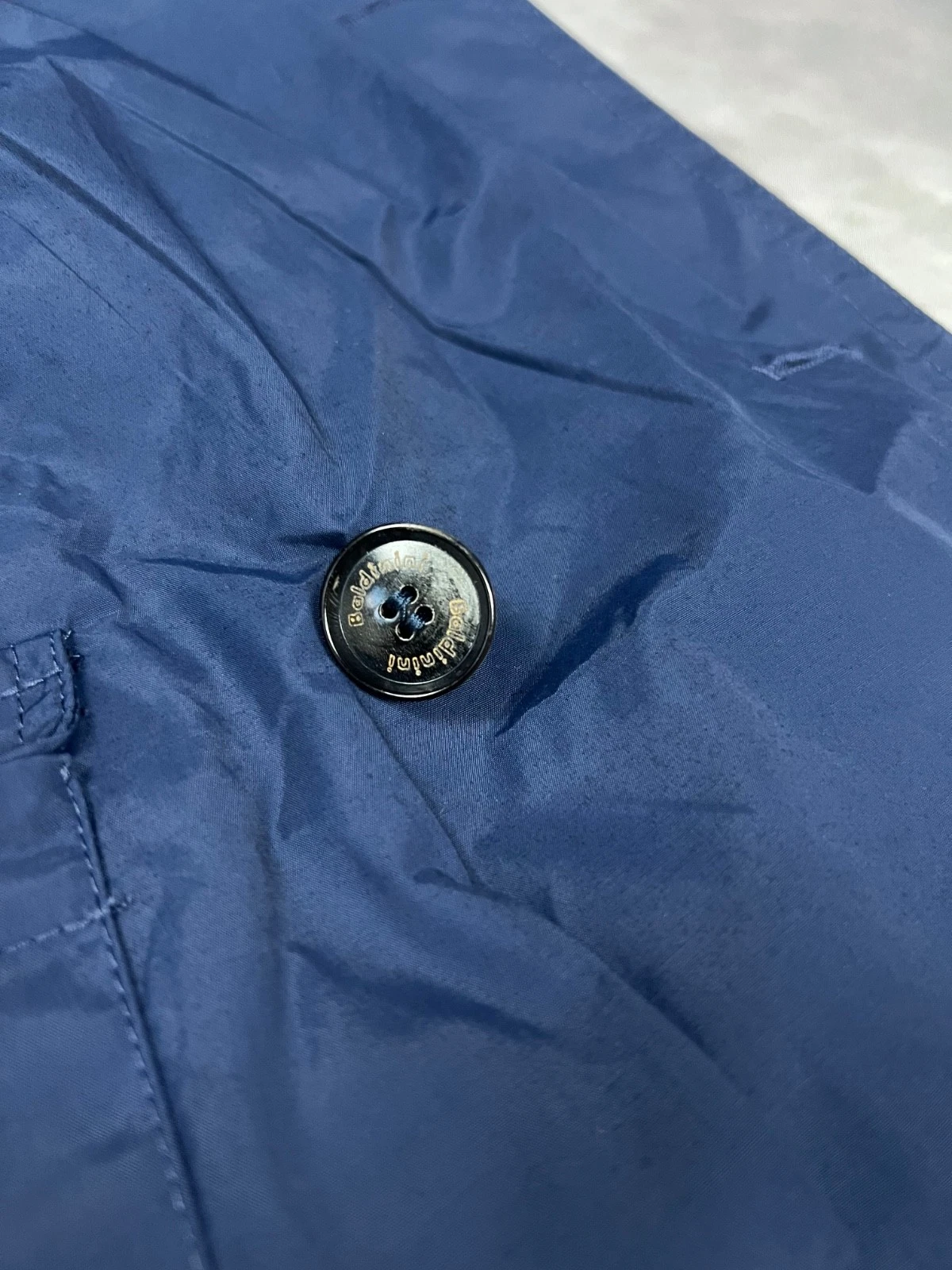 Baldinini Italy Luxury Navy Double Breasted Trench Coat Jacket Men's Size IT 54  image 10