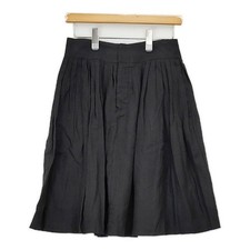MARGARET HOWELL Linen Pleated 578-132315 skirt Brown 5-0804M  