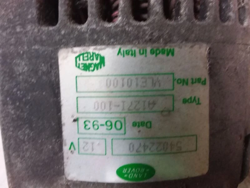 Alternador Defender 90 100 Amp se adapta a 93-95 LAND ROVER 701041 Foto 3 de 4