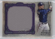 2013 Topps Five Star Jumbo Jersey Relic Purple 14/20 Ryan Braun #FSJJR-RB q3x