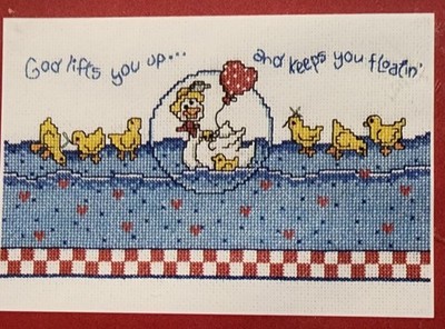 WEEKENDERS BLESSINGS COUNTED CROSS STITCH KIT: GOD Lifts You Up 