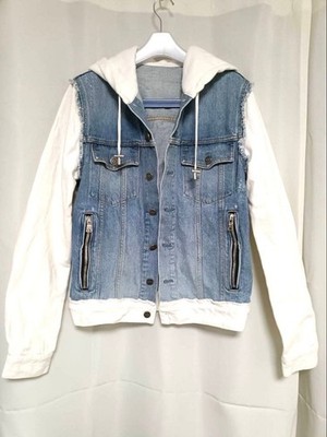 Balmain Denim Docking Hooded Jacket Distressed 4 Tags