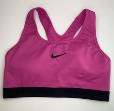 Nike Pro Women's Medium Support Dri-FIT Yoga Gym Running Sports Bra Fuchsia M