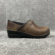 Dansko Professional Women’s Size EU 37 US 7 Brown Leather Nursing Slip On Clogs