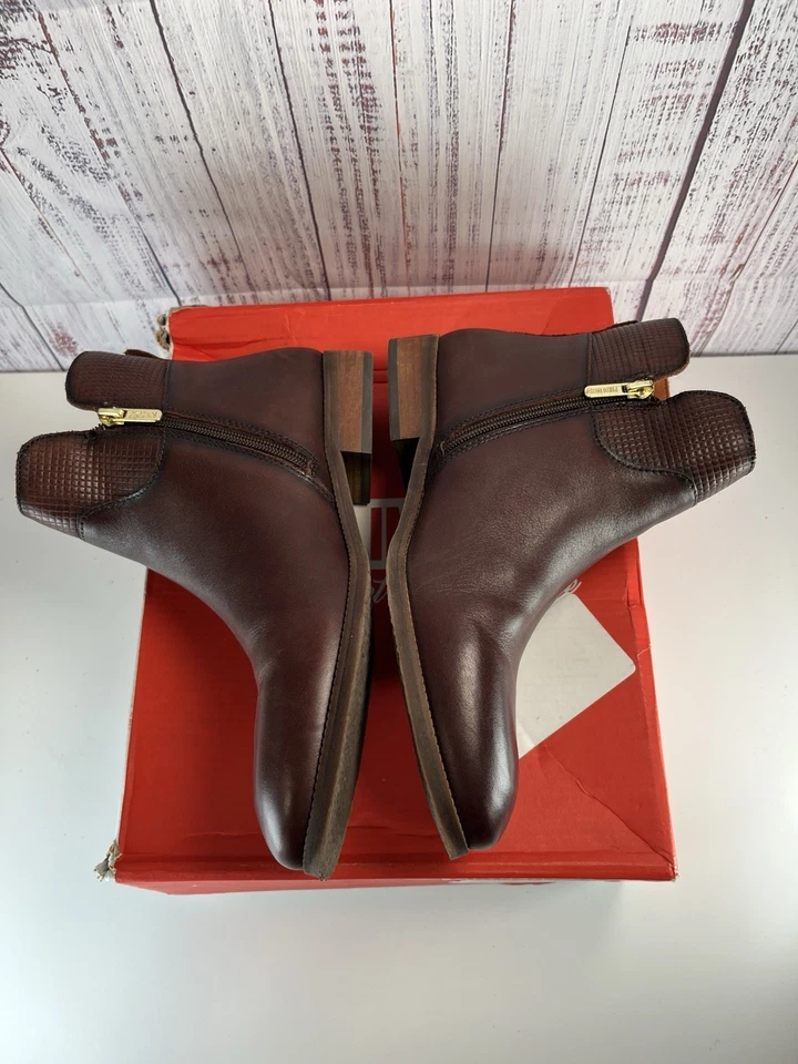 PIKOLINOS Woman's  Leather Ankle Boot Brandy/BROWN 39 EUC - Image 3 of 4