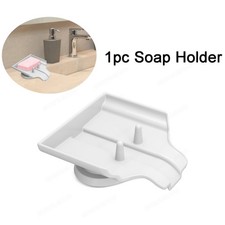1pcs Soap Dishes Holder Self Draining Shape Box Saver Suction Cup Bathroom