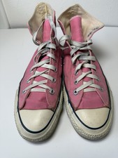 Vintage 80s-90s Converse High Tops Size 9 Made in USA Pink