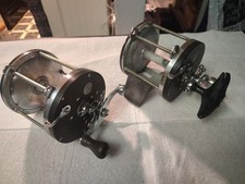 (2) ANTIQUE (PFLUGER) TEMPLAR 1420 1/2 = 9/0 BIG GAME TROLLING REELS/SEE PHOTOS