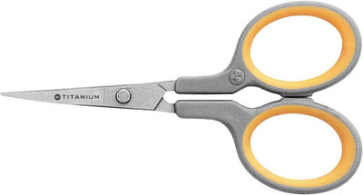 4'' Embroidery Scissors with Titanium-Bonded Blades, for Crafting, Sewing & More,