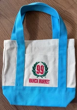 99 Ranch Canvas Mini Tote Bag (Blue) 