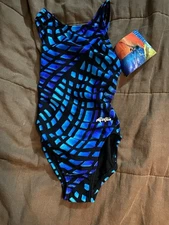 Dolfin Uglies Blue Thick Strap Size 24 Practice Competition Suit