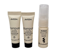 AVEDA Lovely Set Of 3 Nurturing Texture Tonic Shampoo & Conditioner 10ml