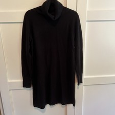 Quince Black 100% Cashmere Turtleneck Sweater Dress Women’s Large