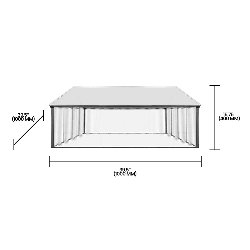 Zenport SH7005-2-ZD Double-Wide Folding Aluminum Cold Frame Greenhouse