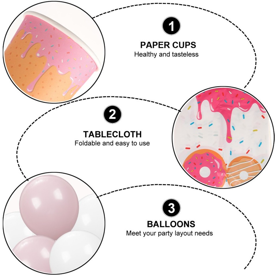 Decoration for Birthday Party Dessert Table Display Set Banner Ornament ...