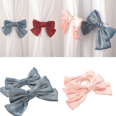 2Pack Decorative Ribbon Curtain Clips Metal Fasteners Bedroom Window Design