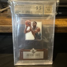 2012-13 Limited # 156 Anthony Davis RC Auto 160/199 BGS 9.5 Auto 10 Lakers