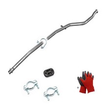 Mittlere Rohr Auspuff + Anbausatz für Peugeot 206 Schrägheck ( ca. 187cm )