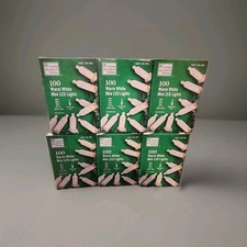 6 Pack HOME ACCENTS 100 LIGHT 29.5 ft LED WARM WHITE MINI LED Lights Green Wire