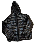 LCKR Puffer Jacket Hoodie Men's Medium Black  Winter Streetwear Size L