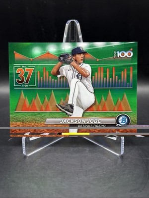 2024 Bowman - Bowman Scouts Top 100 Jackson Jobe #BTP-37 Green Refractor /99...