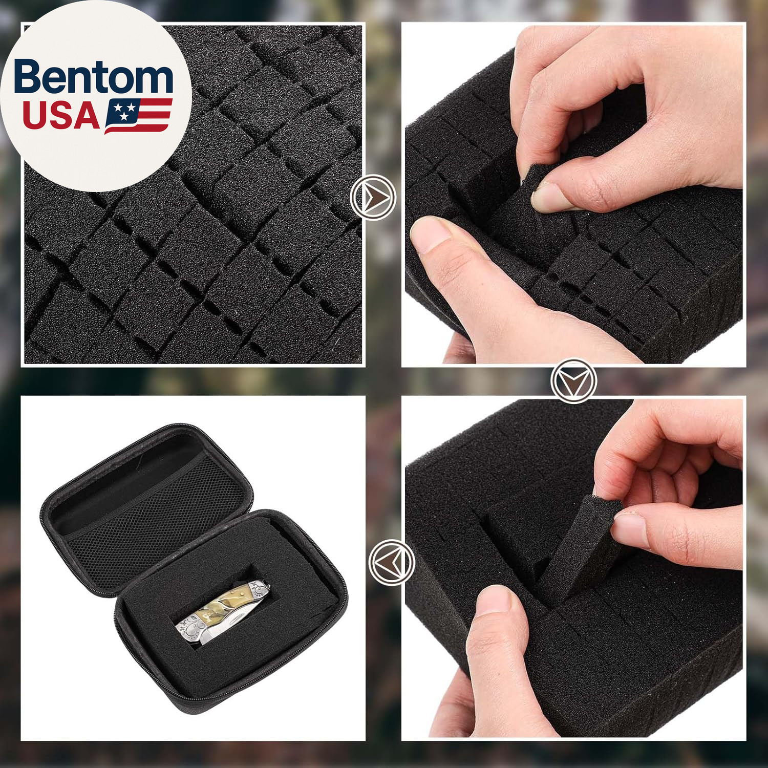 EVA Hard Case with Customizable Foam 7.1 X 4.7 X 3.1 Inch Protective EVA Carryin