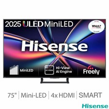Hisense 75E8QTUK 75 Inch Mini LED HD Smart TV (SRP £999)