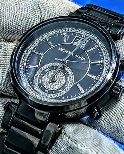 Michael Kors All Black Crystal Paved Mk6297 Swayer Xoxo Edizione Limitata Donna