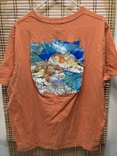 Guy Harvey Original Shirt Men XL Orange Fishing Graphic Tee Crew Neck