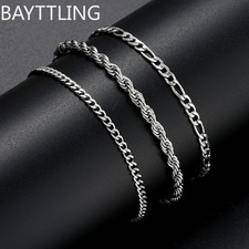 New 925 Sterling Silver 8 Inch Punk Chain Bracelet   Women's Hip Hop Party Jewel