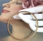 Vintage Jewellery Thin Yellow Gold Twist Golf Bangle Antique Art Deco Jewelry