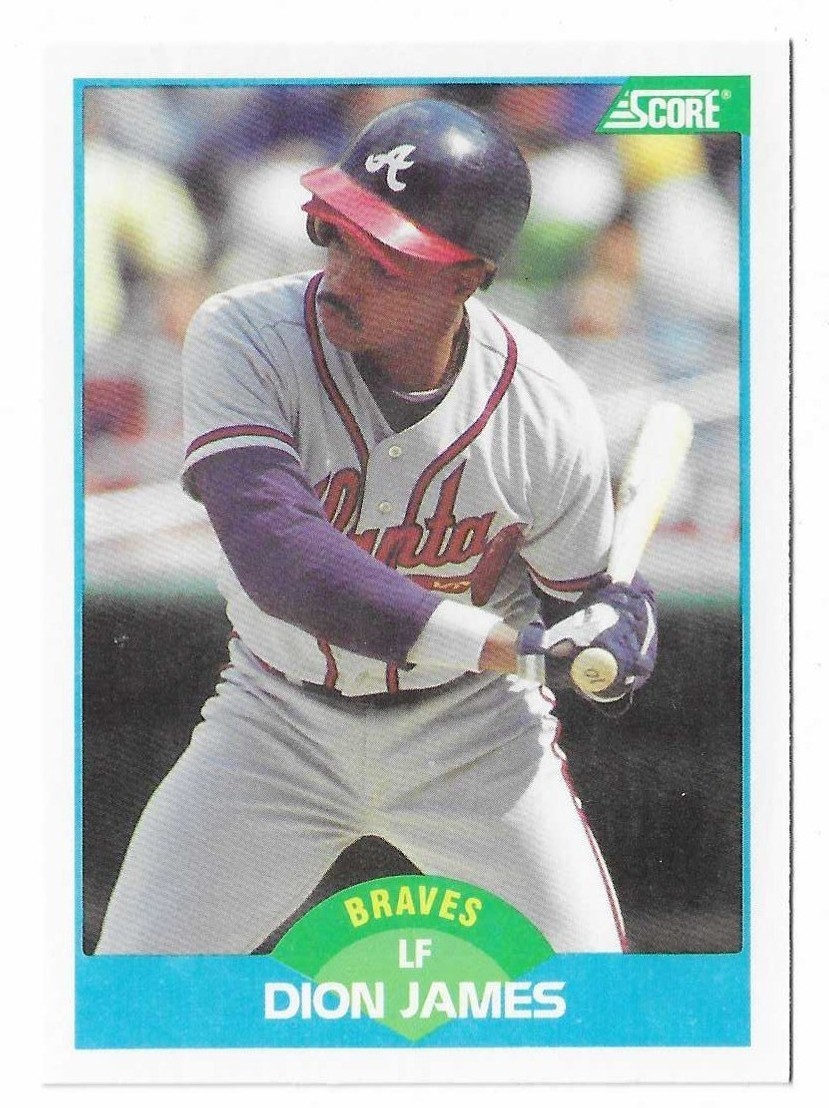 1989 Score Baseball Dion James Card #163 Atlanta Braves