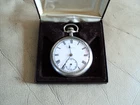 Antique Elgin Open Face Pocket Watch With Silveroid Case By KEYSTONE USA -READ