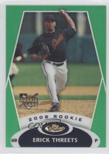 2008 Topps Finest Green Refractor 10/199 Erick Threets #138 0e5
