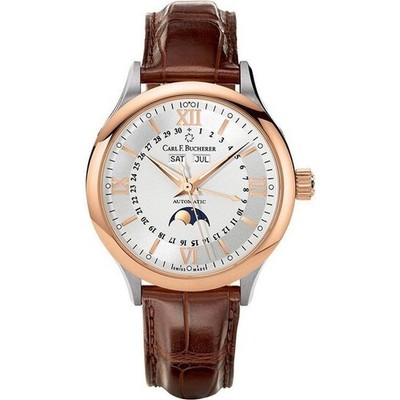 CARL F. BUCHERER Manero Moonphase 38mm R/Gold & S/Steel Watch 00.10909.07.15.01