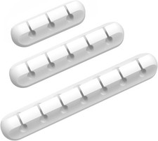 Cord Organizer for Desk, Cable Organizer Cable Holder 3 Pack White