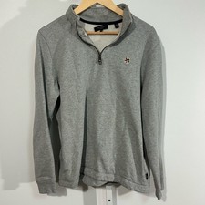 Ted Baker London Grey 1/4 Zip Pullover Sweatshirt Size M 22 PTP