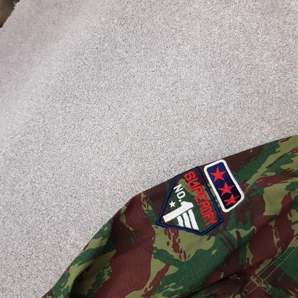 Superdry Hombre Camisa Grande Camuflada Militar Sobrecamisa Utility Field Ripstop Rookie Foto 4 de 4