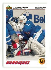 1991-92 UPPER DECK #452 STEPHANE FISET QUEBEC NORDIQUES