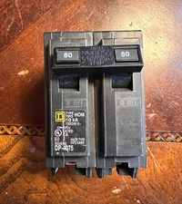 Square D 2-Pole 60 Amp HOM HACR Type DP-4075 Circuit Breaker
