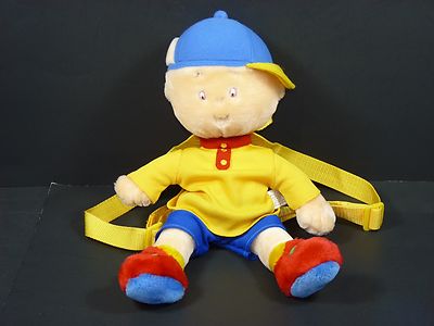 Vintage Caillou Plush Backpack Rucksack Kids Toys Bag Girls Boys Childrens Toddler Tv Show Character Gift