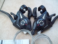 Shimano St-ef51 7 Speed Rapidfire Gear/ Brake Lever Shifters Set - Black Shimano St-ef51 7 Speed Rapidfire Gear/ Brake Lever Shifters Set - Black