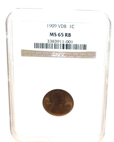 1909-P-VDB NGC MS 65 RB Lincoln Wheat Cent [104WEJ]