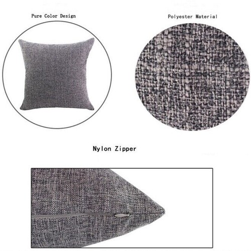 30-70cm New Plain Solid Linen Large Cushion Cover Pillow Case Home Sofa Decor - Picture 3 of 17
